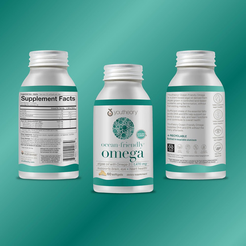 Youtheory Ocean-friendly Omega - Vegan Algae Omega 3 Softgel - Imagem 6