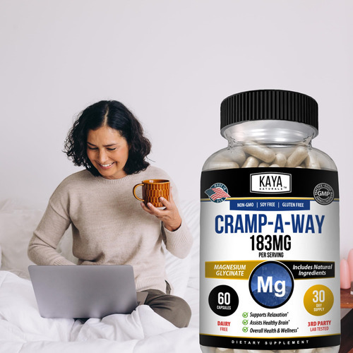 Kaya Naturals Cramp-a-way Glicinato De Magnésio, Auxílio Par - Imagem 8