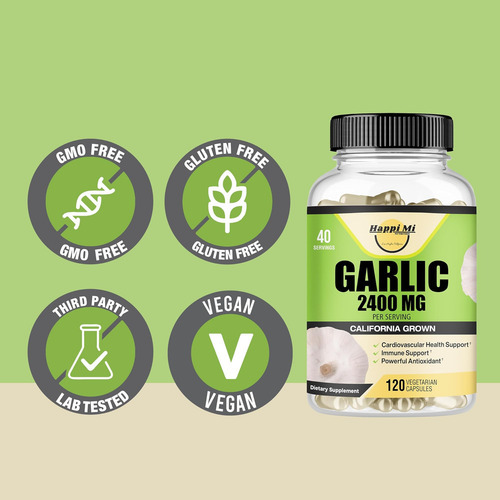 Cápsulas De Alho Mi Nutrition 2400 Mg - Feito Com Bulbos De - Imagem 8