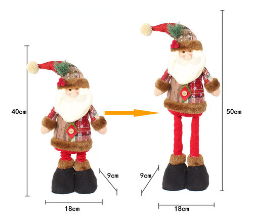 Decorações De Natal Decoração De Boneca Retrátil Interna - Imagem 2