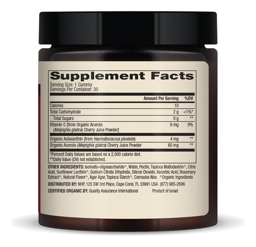 Dr. Gomas De Astaxantina Orgânica Mercola, 30 Porções (30 Go