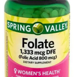Suplemento Dietético De Folato De Spring Valley, 1.333 Mcg,