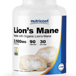 Suplemento Nutricost Lion's Mane Mushroom 1650 Mg 90 Cápsula