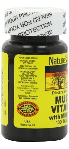 Natures Blend Nat B Multivitamin & Min Tb, Sortido, 100 Un - Imagem 6