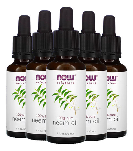 Óleo De Neem Now Foods 100% Pure 30ml Importado 5un