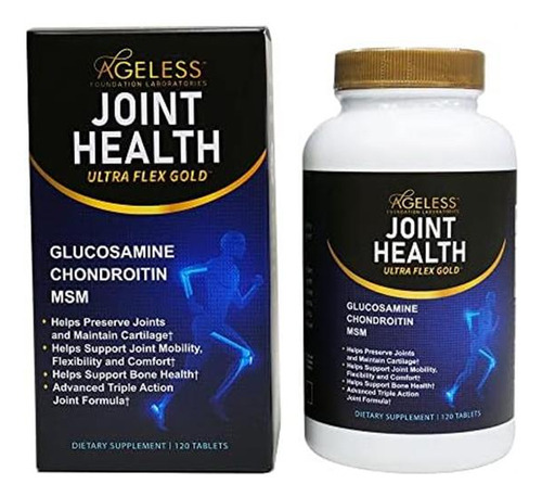 Ageless Ultra Flex Gold Joint Health Glucosamina E Condroiti - Imagem 2