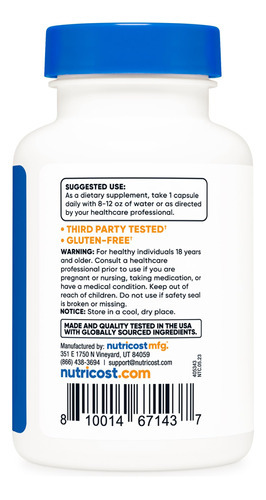 Suplemento Nutricost Extrato De Semente De Toranja 2.000 Mg - Imagem 4