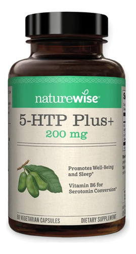 Naturewise 5-htp 200mg Suporte Ao Humor, Auxiliar Natural Do
