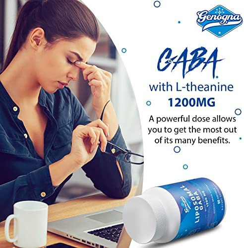 Genogna Gaba Com Suplemento De L-teanina 1200 Mg - Suplemen - Imagem 3