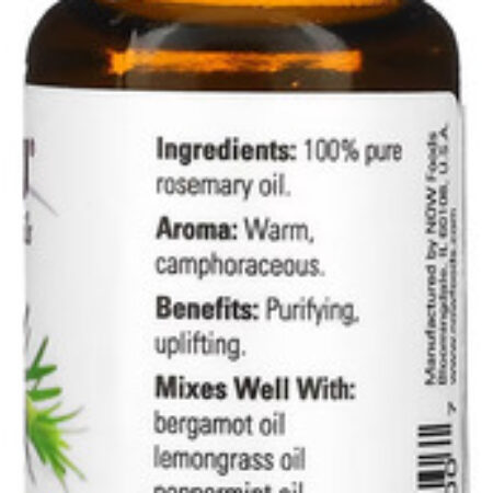 Now Foods Óleo De Alecrim 30ml 100% Puro + Porta Cápsulas - Imagem 2