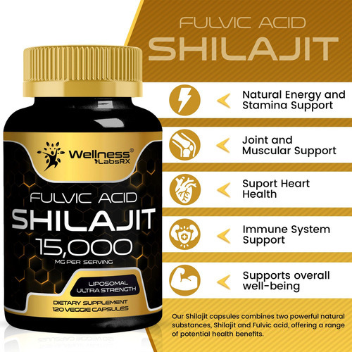 Cápsulas Orgânicas Puras Do Himalaia Shilajit 120 Contagens - Imagem 3