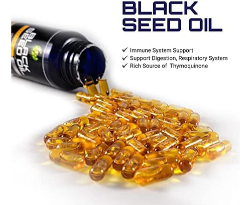 Cápsula Vegetal De Óleo De Semente Preta, 1000 Mg Por Porçã - Imagem 5