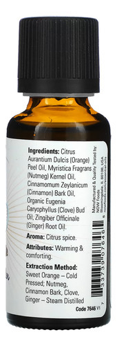 Mistura De Óleo Spice Cider Now Foods 30 Ml Importado 3un - Imagem 3