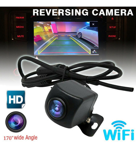 Câmera De Visão Traseira 170° Wifi Wireless Radio Car - Imagem 2