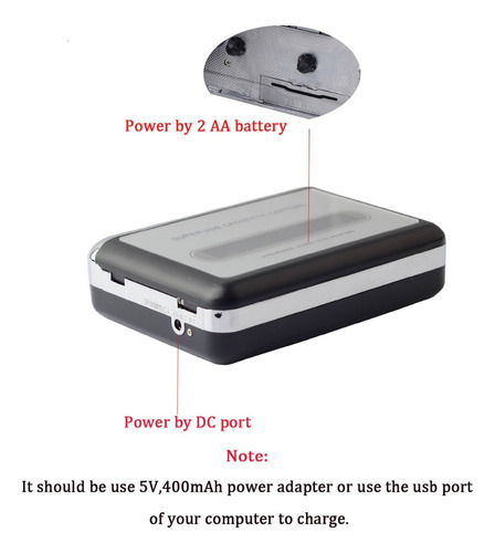 Leitor De Cassetes Usb, Conversor De Cassete Para Mp3 - Imagem 5