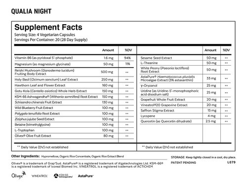 Coletivo Sleep Aid Neurohacker Qualia Night 100 Dias Guaran - Imagem 9