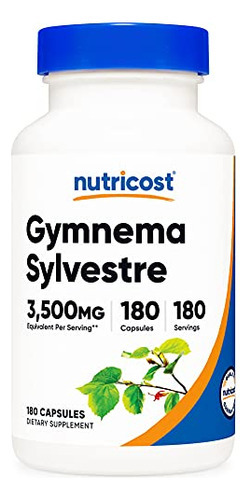 Suplemento Nutricost Gymnema Sylvestre 175 Mg 180 Cápsulas