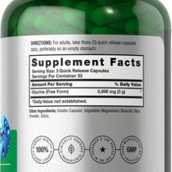 Horbäach Glicina 3000mg 100 Cápsulas | Suplemento De Glicina