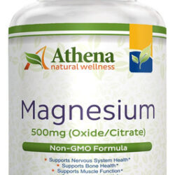 Suplemento De Magnésio Athena, 500mg, Vegano, 60 Cápsulas, V