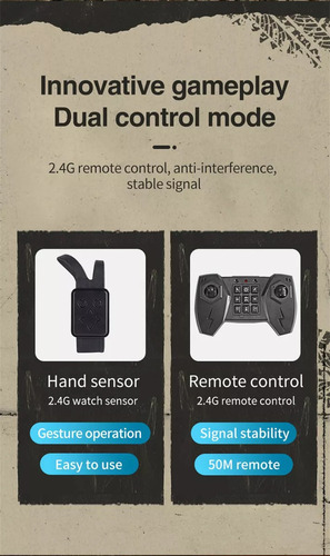 Sensor De Gesto Rc Car Toy De 2,4 Ghz Com Luzes/música 8 Em - Imagem 7