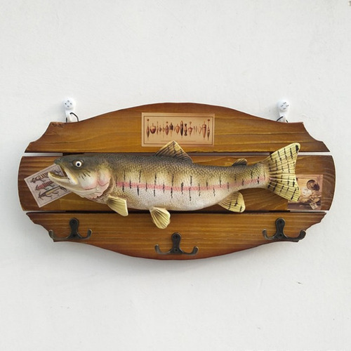 Decoração De Parede De Peixe Simulada 39x19.5x1cm - Imagem 7