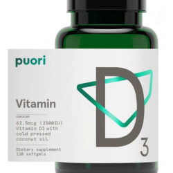 Suplemento Puori Vitamin D3 2500 Ui 120 Softgel