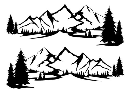 Adesivo Lateral Rv Motorhome, Decalque Diy Large Mountain Tr - Imagem 7