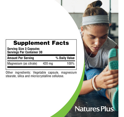 Suplemento Nature"s Plus Kalmassure Magnésio 400 Mg 90 Cápsu - Imagem 4