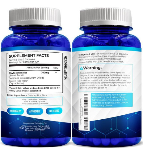 Gostamos De Vitaminas Fitoceramidas 700 Mg - 200 Cápsulas To - Imagem 6