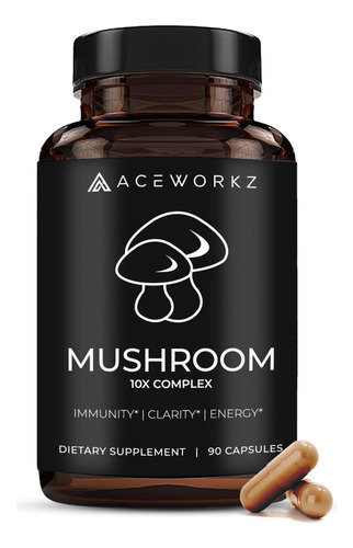 Suplemento Complexo De Cogumelos Aceworkz 10 - Lions Mane, R