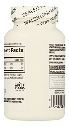 365 Da Whole Foods Market, Potássio 99mg, 250 Comprimidos - Imagem 2