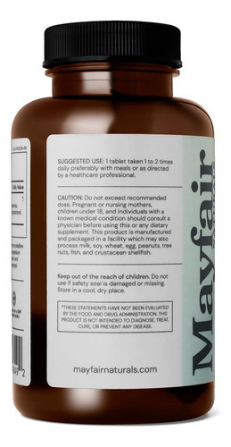 Complexo Mayfair Naturals Beta Sitosterol, 500 Mg, De Origem - Imagem 5