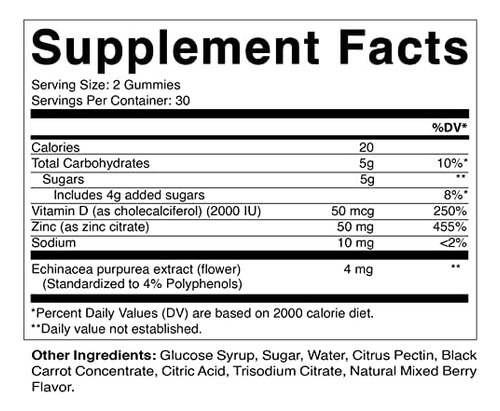 Pacote 2 - Gomas Vitamatic Zinc 50 Mg - 60 Gomas Veganas - - Imagem 2