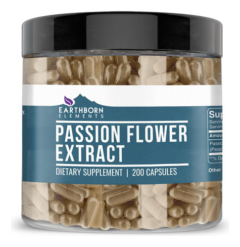 Extrato De Flor De Maracujá Earthborn Elements 200 Cápsulas,