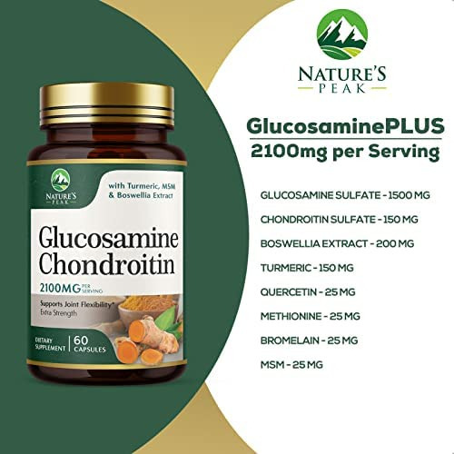 Glucosamina Com Sulfato De Condroitina, Cúrcuma, Msm, Boswe - Imagem 3