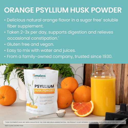 Pó De Casca De Psyllium Laranja Do Himalaia, Suplemento Diár - Imagem 3