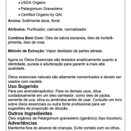 Óleo De Gerânio Now Foods Orgâninco 30ml Puro Importado 3un - Imagem 5