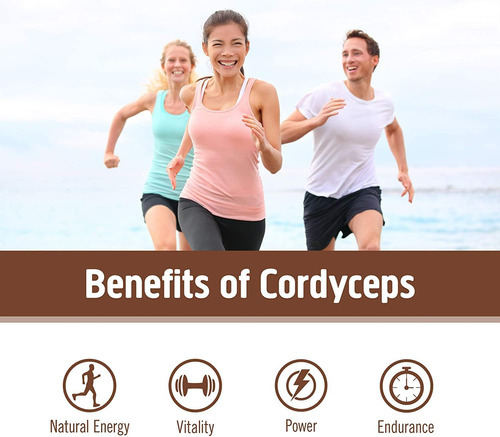 Om Mushroom Superfood Cordyceps Mushroom Capsules Suplemento - Imagem 3