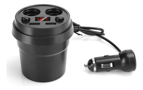 Carregador De Carro Dual Usb Cup Com Cigarro Multifunções De - Imagem 4