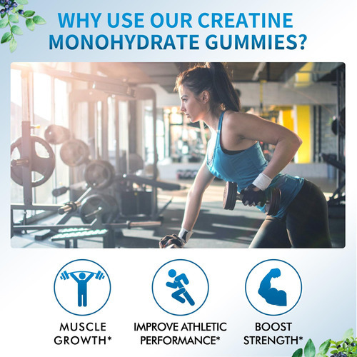 Gomas De Monohidrato De Creatina Noavii 5000 Mg Para Homens - Imagem 3