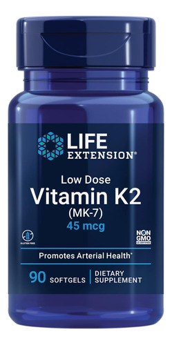 Life Extension Baixa Dose De Vitamina K2 45 Mcg Suporta Saú