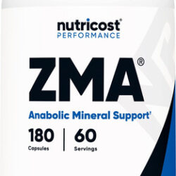 Suplemento Nutricost Zma 180 Cápsulas Sem Glúten Transgênico