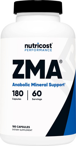 Suplemento Nutricost Zma 180 Cápsulas Sem Glúten Transgênico