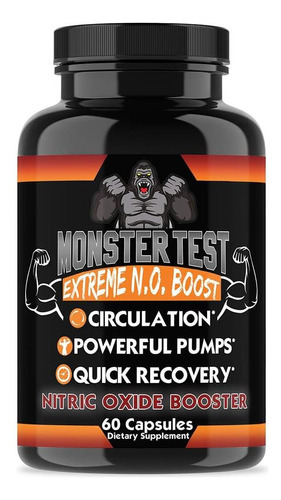 Cápsulas De Reforço De Óxido Nítrico Monster Test Da Angry S
