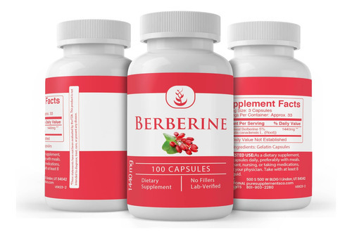 Berberina De Ingredientes Originais Puros, (100 Cápsulas) Se - Imagem 3