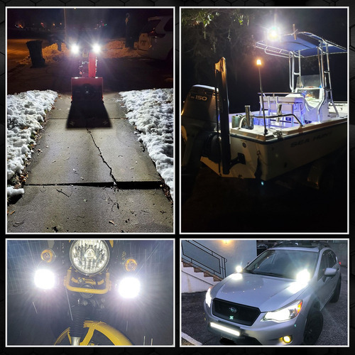Faróis Auxiliares De Led De Farol Alto/baixo Branco Âmbar Pa - Imagem 10