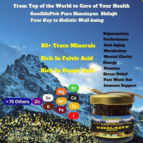 Shilajit Puro Himalaia Orgânico. 77% De Ácido Fúlvico Natura - Imagem 2
