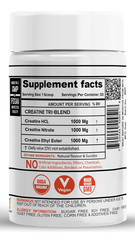 Nutrija Creatine Matrix - Mistura Completa De Creatina Hcl, - Imagem 2