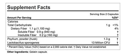 Andrew Lessman Fibermucil 60 Cápsulas Psyllium Husk Powder. - Imagem 2