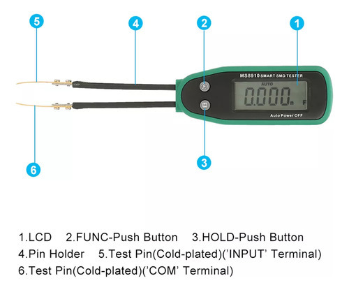 Testador De Capacitância Digital Inteligente Mastech Ms8910 - Imagem 9